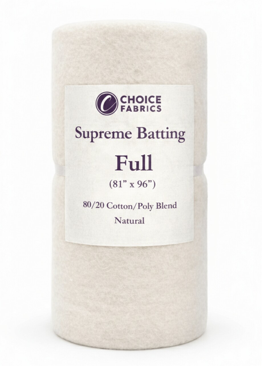 Choice Supreme Batting - 80/20 Cotton/Poly Blend - Full (81" x 96")